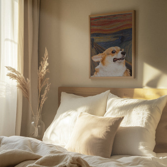 El arte del perro Woof · cuadro de decoración
