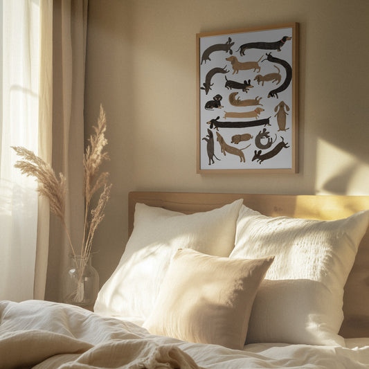Todos los perros salchichas · cuadro de decoración