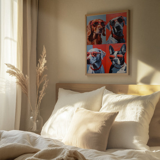 Perros en sombras · cuadro de decoración