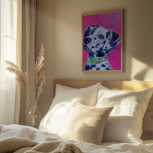 Perro dálmata magenta · cuadro de decoración