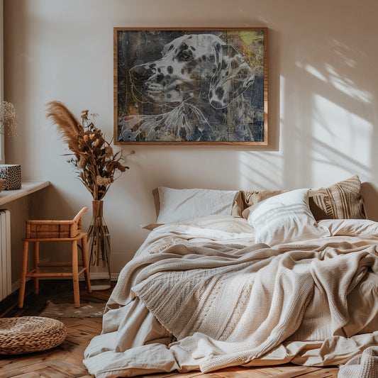 Ilustración vintage de perro 06 · cuadro de decoración