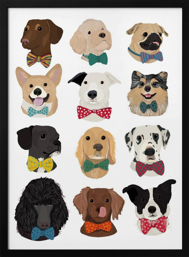 Perros con pajaritas  ·  cuadro de decoración