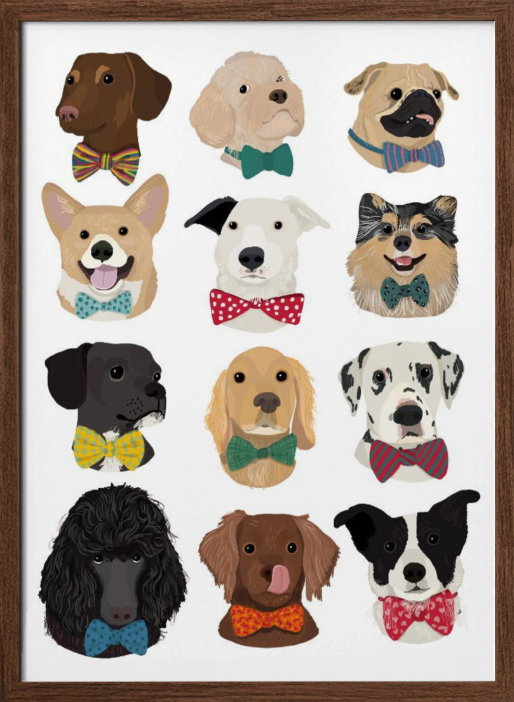 Perros con pajaritas  ·  cuadro de decoración