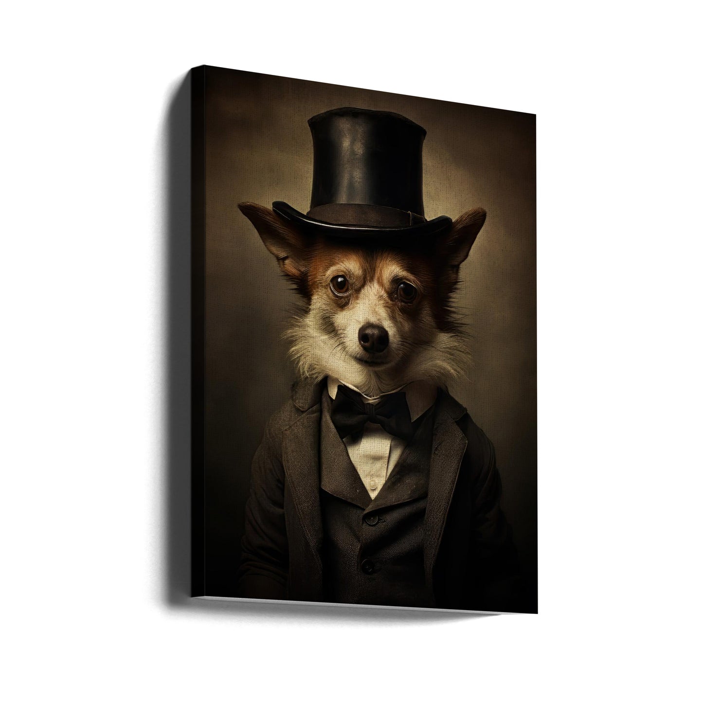 Perro con traje victoriano  ·  cuadro de decoración