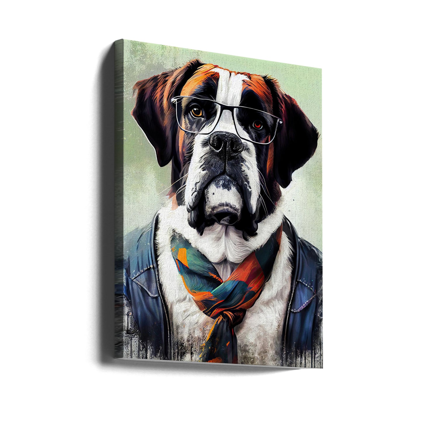 Arte animal de perro hipster  ·  cuadro de decoración
