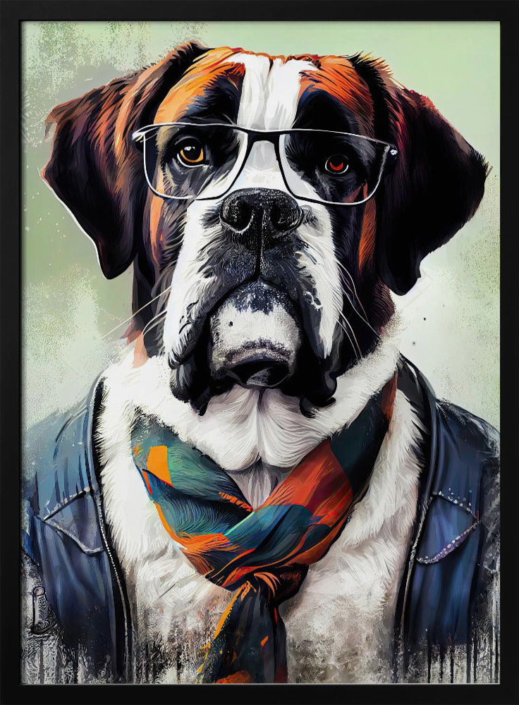 Arte animal de perro hipster  ·  cuadro de decoración