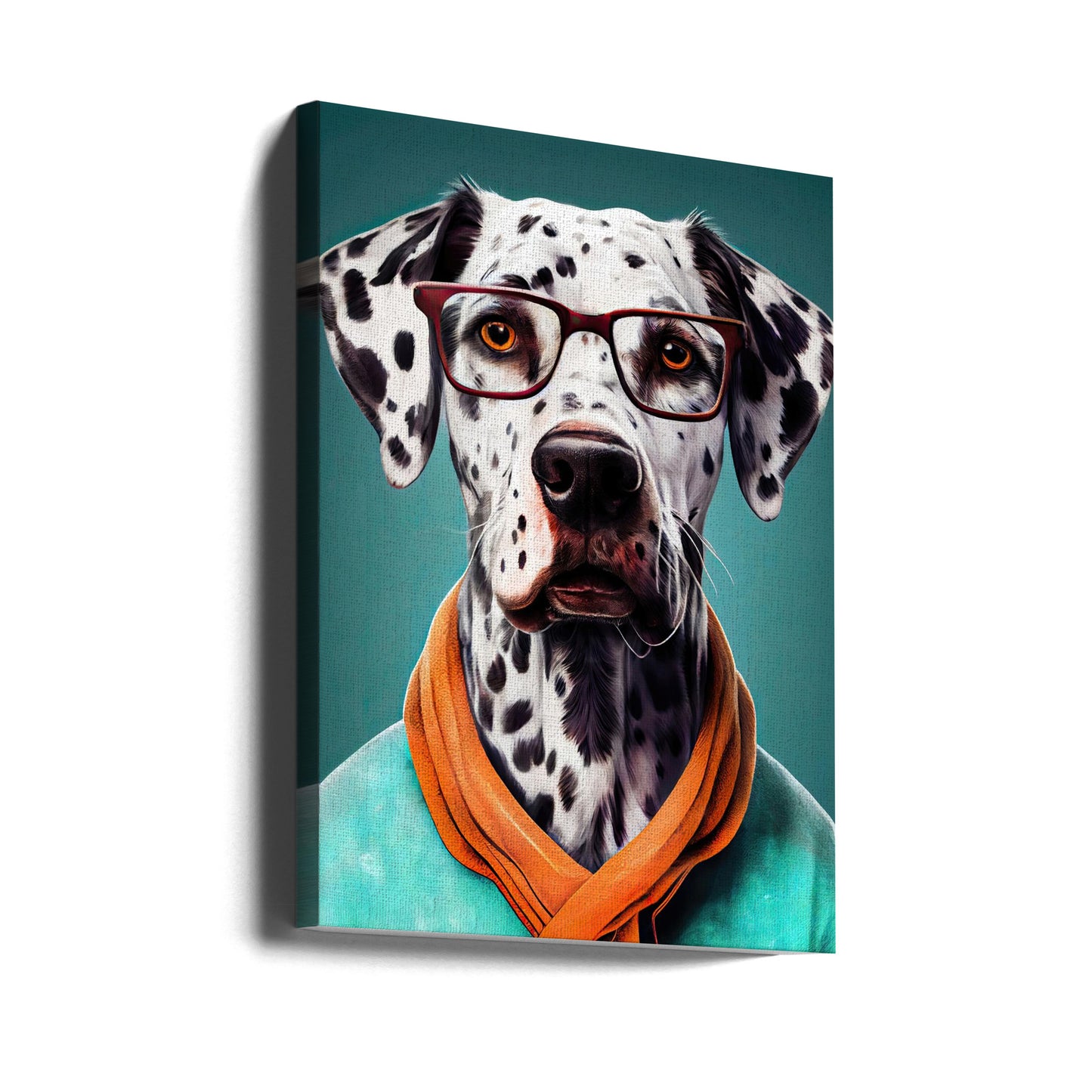 Perro dálmata con bufanda  ·  cuadro de decoración