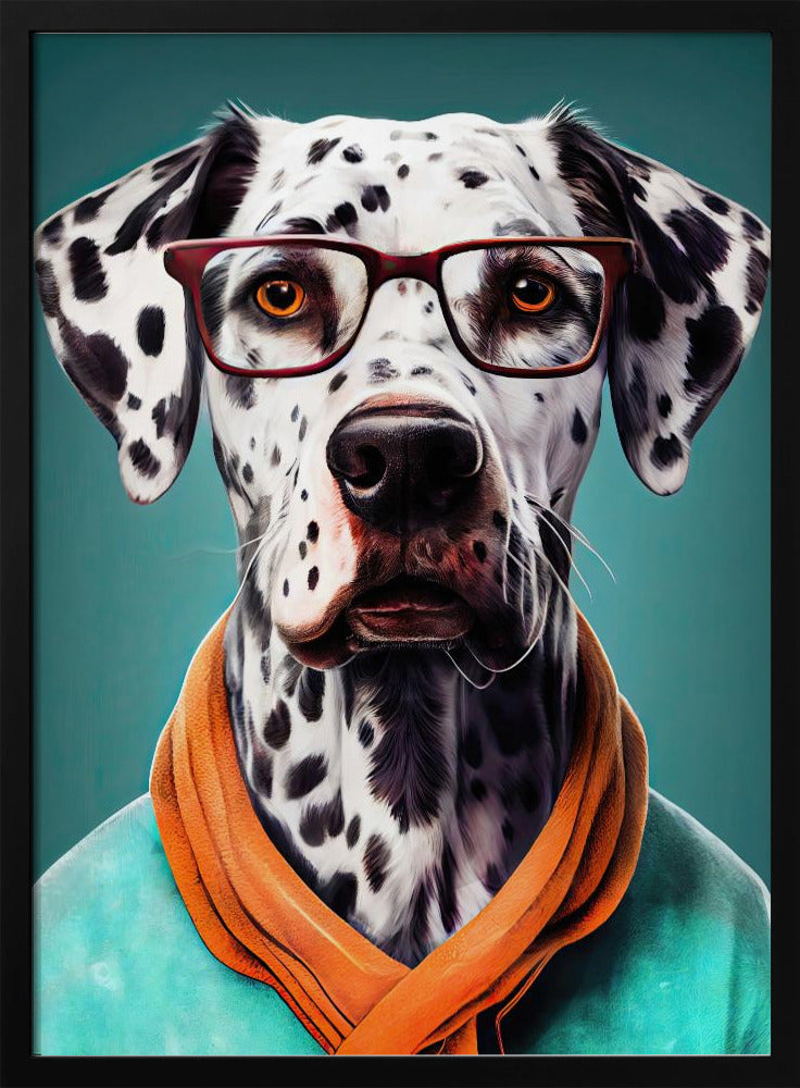 Perro dálmata con bufanda  ·  cuadro de decoración