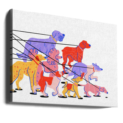 Pasear perros  ·  cuadro de decoración