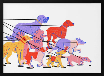 Pasear perros  ·  cuadro de decoración
