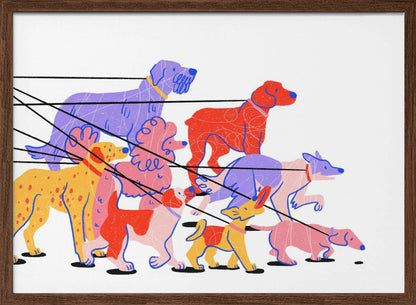 Pasear perros  ·  cuadro de decoración