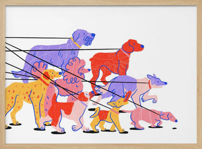 Pasear perros  ·  cuadro de decoración