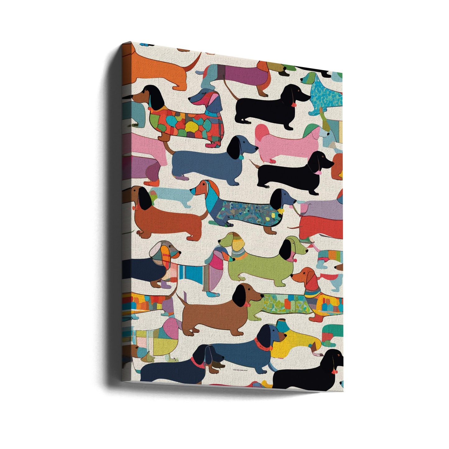 Teckels multicolores  ·  cuadro de decoración