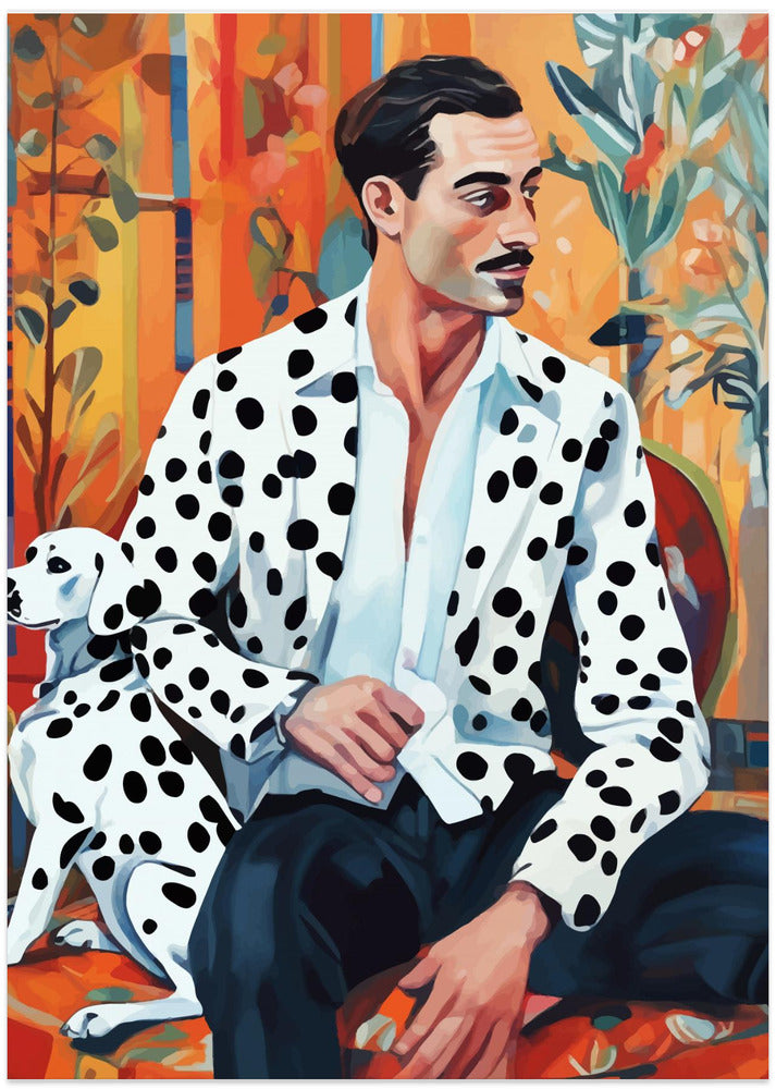 Dálmata y hombre  ·  cuadro de decoración