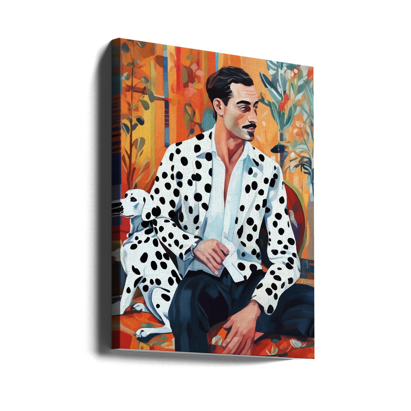 Dálmata y hombre  ·  cuadro de decoración
