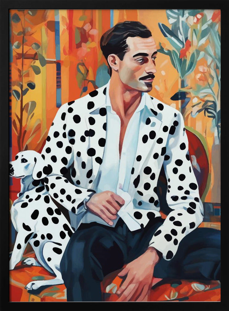 Dálmata y hombre  ·  cuadro de decoración