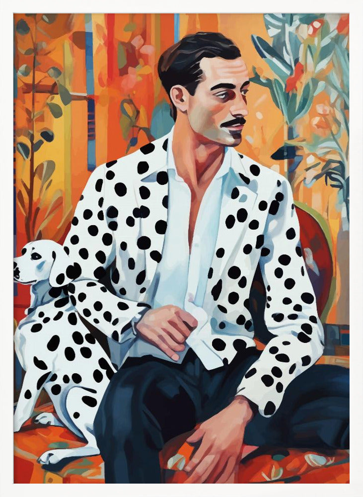 Dálmata y hombre  ·  cuadro de decoración