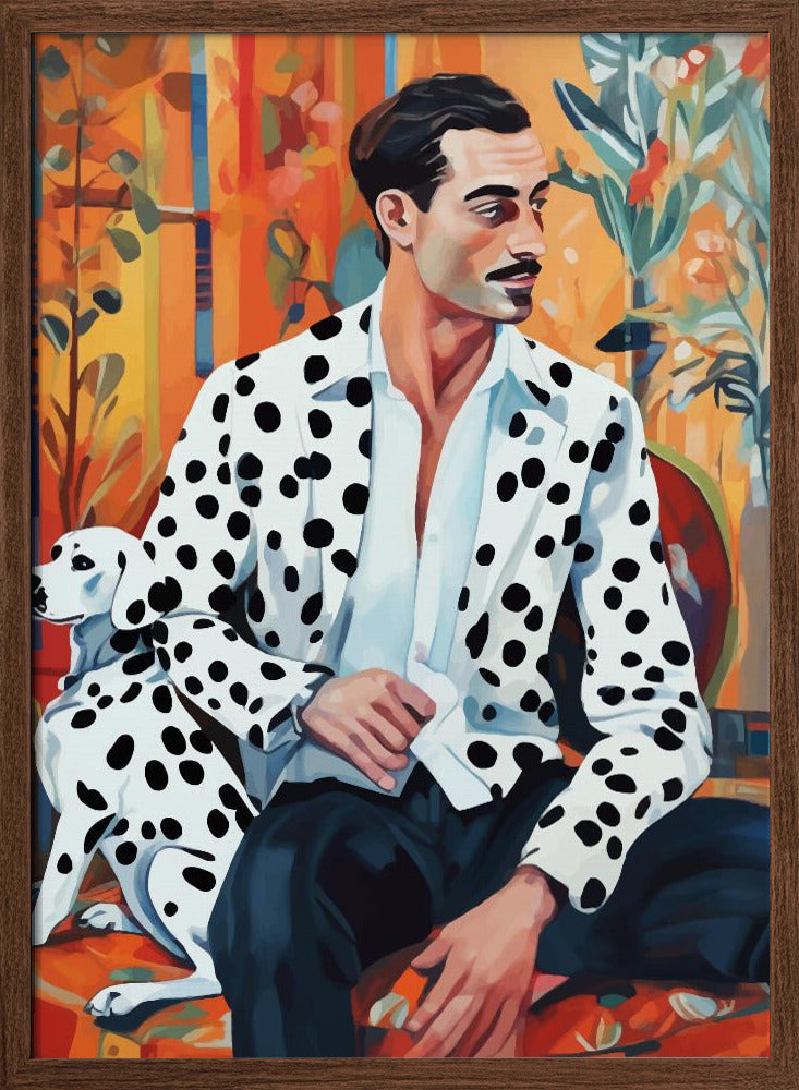 Dálmata y hombre  ·  cuadro de decoración