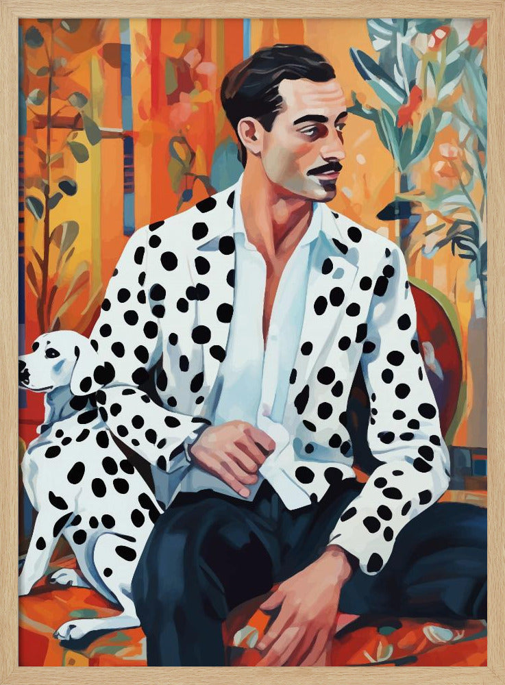 Dálmata y hombre  ·  cuadro de decoración