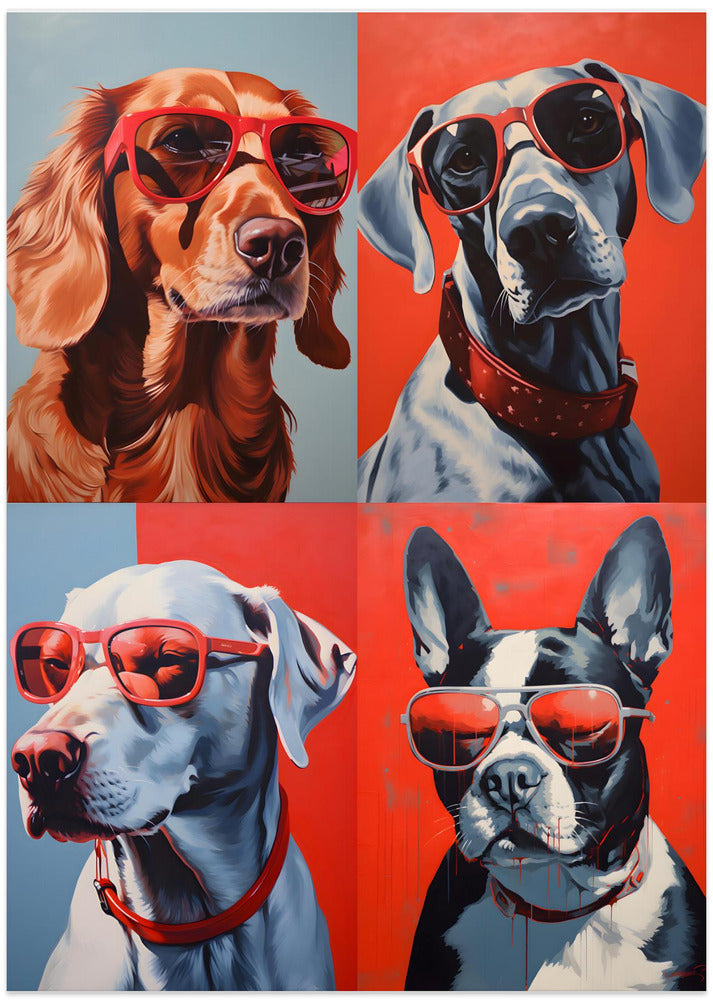 Perros en sombras  ·  cuadro de decoración