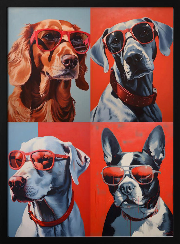 Perros en sombras  ·  cuadro de decoración