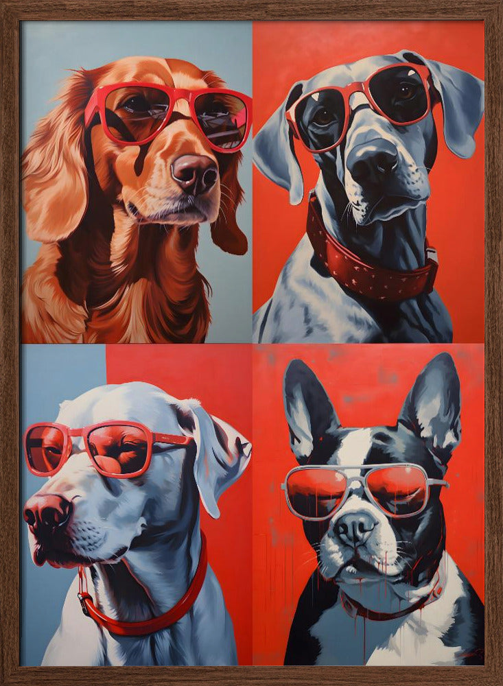 Perros en sombras  ·  cuadro de decoración