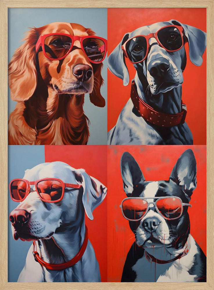 Perros en sombras  ·  cuadro de decoración