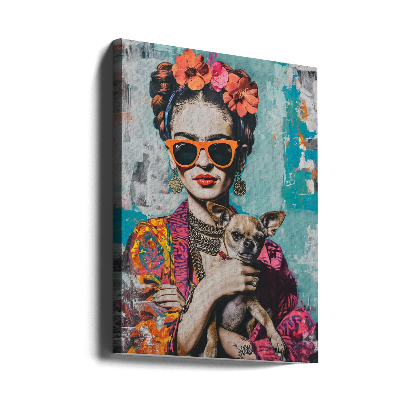 Frida Chihuahua  ·  cuadro de decoración