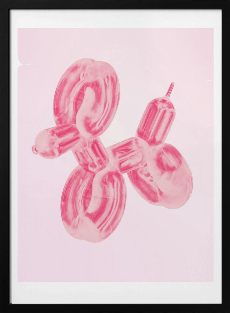 Perro globo rosa  ·  cuadro de decoración
