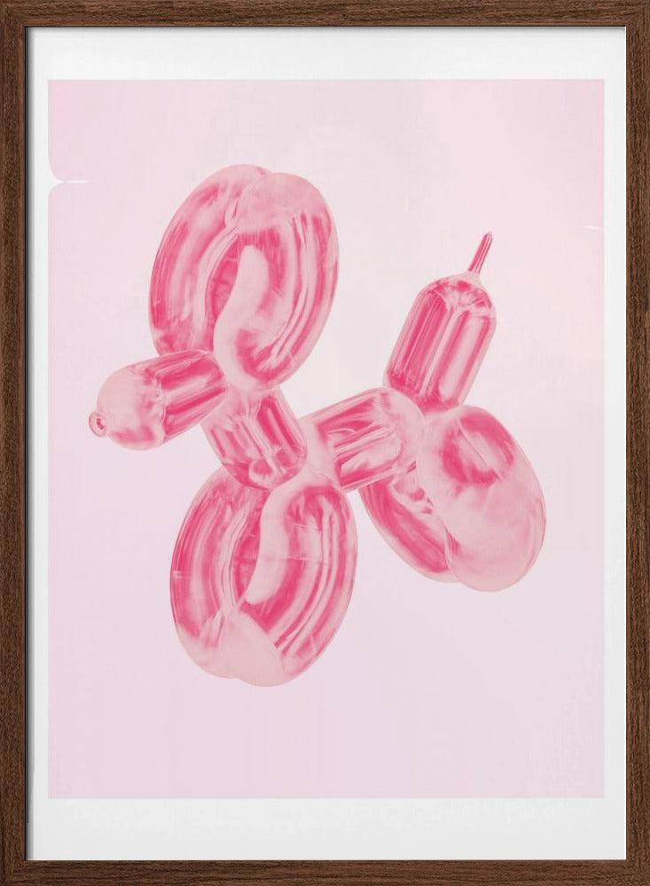 Perro globo rosa  ·  cuadro de decoración