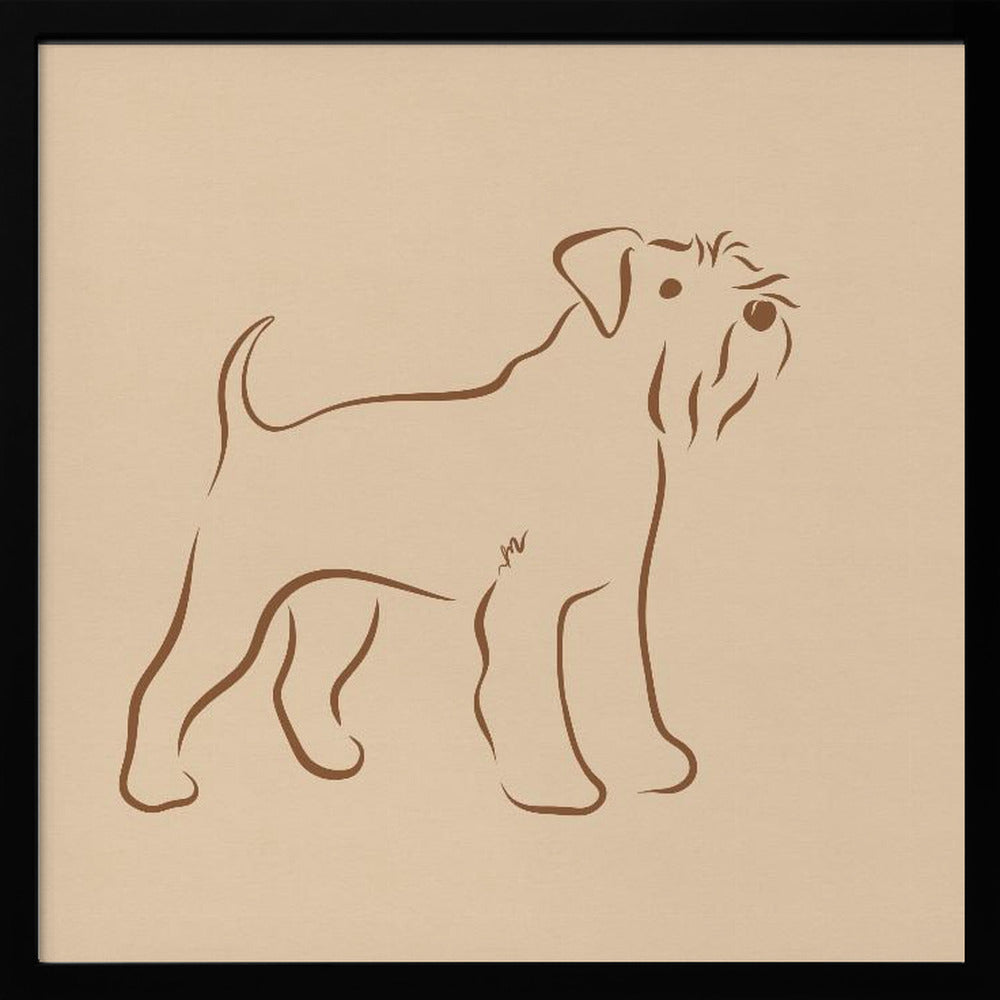 Schnauzer simple  ·  cuadro de decoración