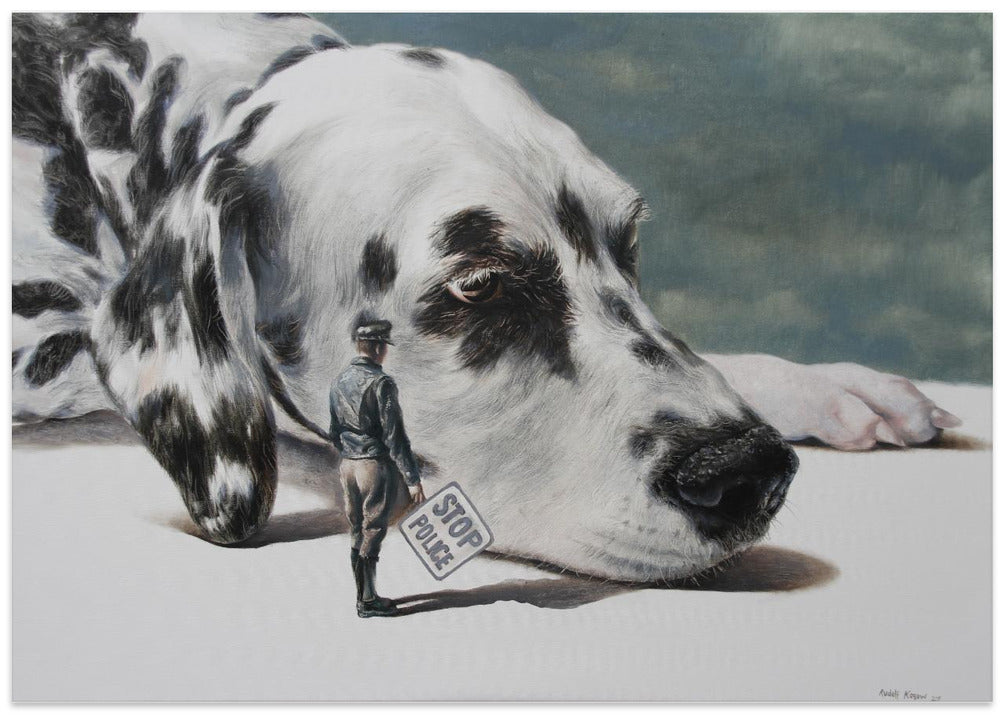 Perro fugitivo  ·  cuadro de decoración
