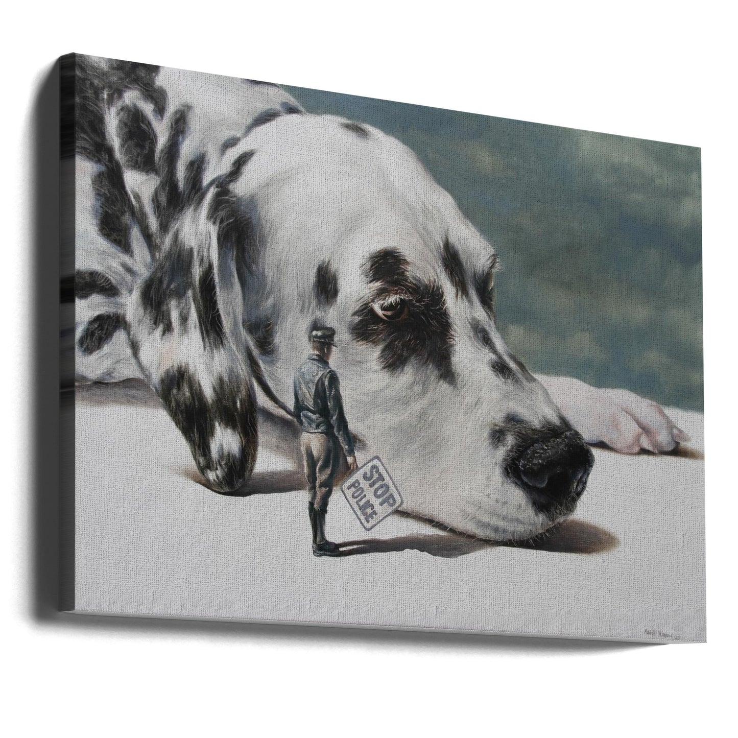 Perro fugitivo  ·  cuadro de decoración