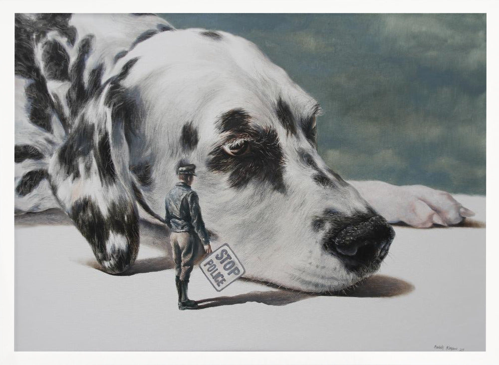 Perro fugitivo  ·  cuadro de decoración