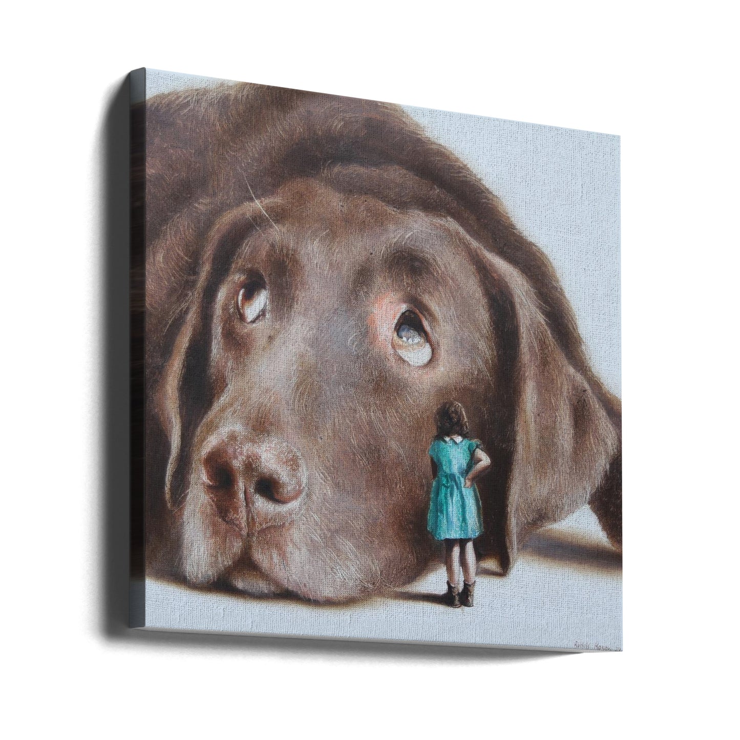 Perro tímido  ·  cuadro de decoración