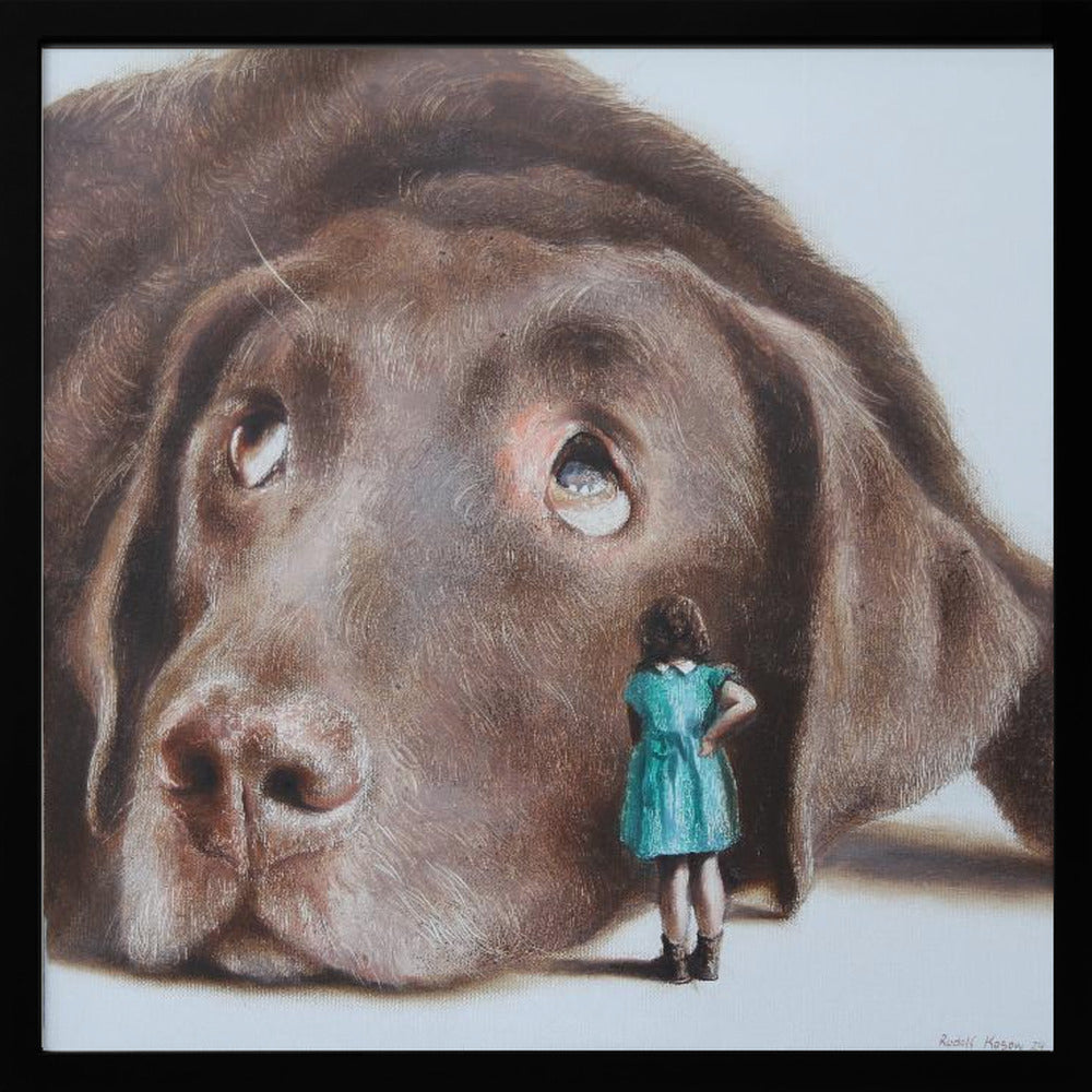 Perro tímido  ·  cuadro de decoración