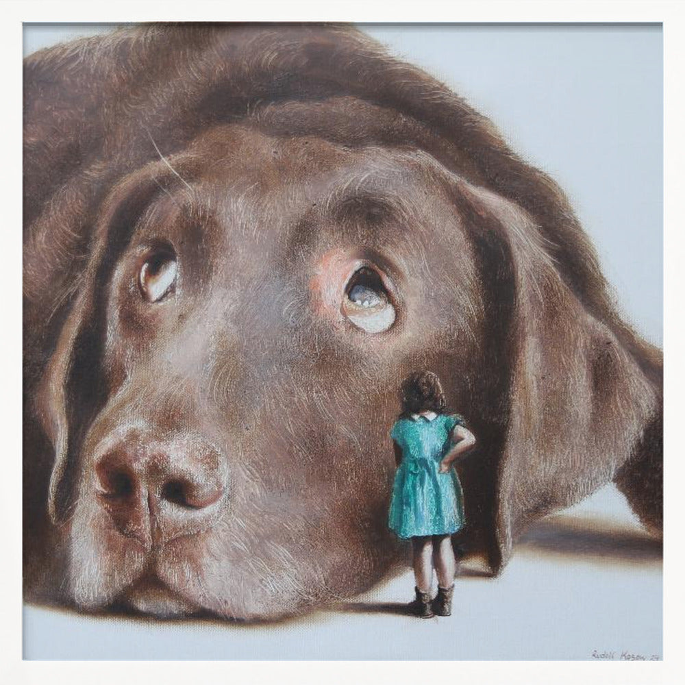 Perro tímido  ·  cuadro de decoración