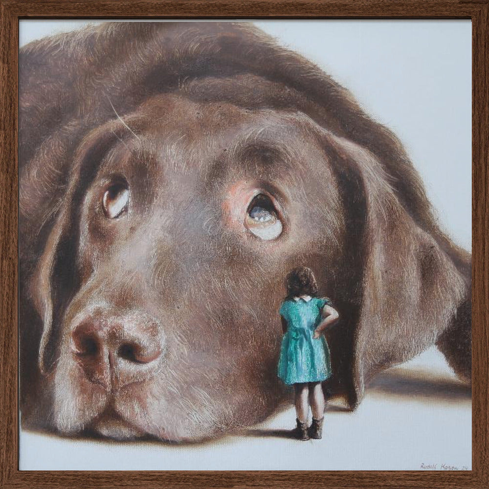 Perro tímido  ·  cuadro de decoración