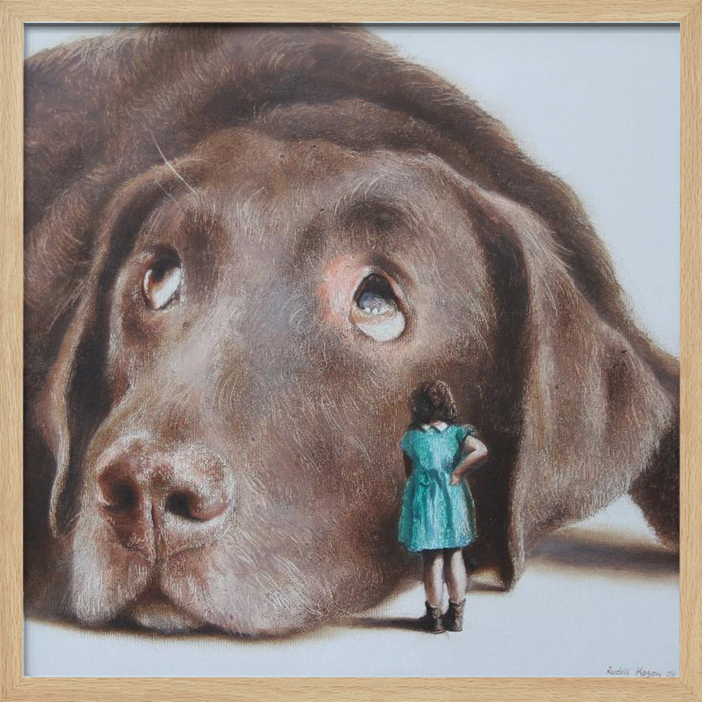 Perro tímido  ·  cuadro de decoración