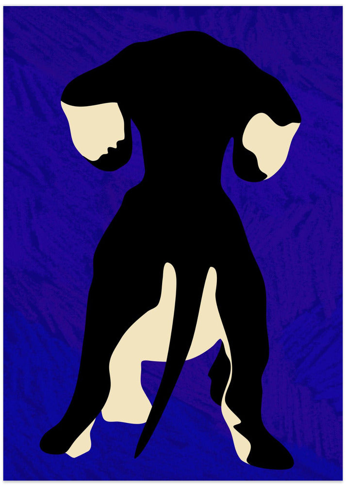 Trasero de perro azul  ·  cuadro de decoración