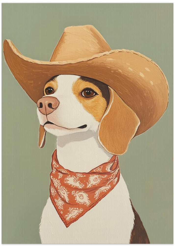 Perro Beagle Vaquero  ·  cuadro de decoración