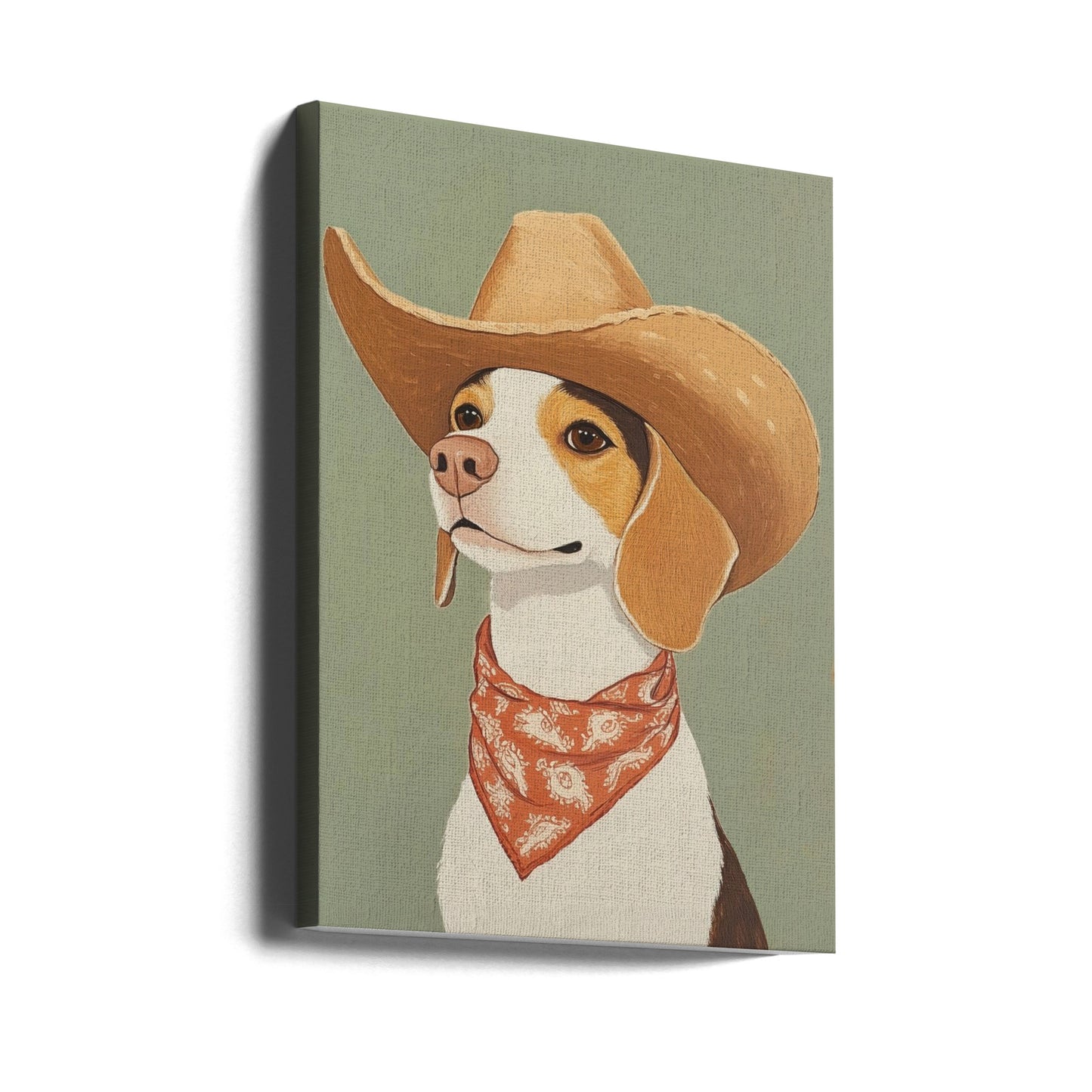 Perro Beagle Vaquero  ·  cuadro de decoración