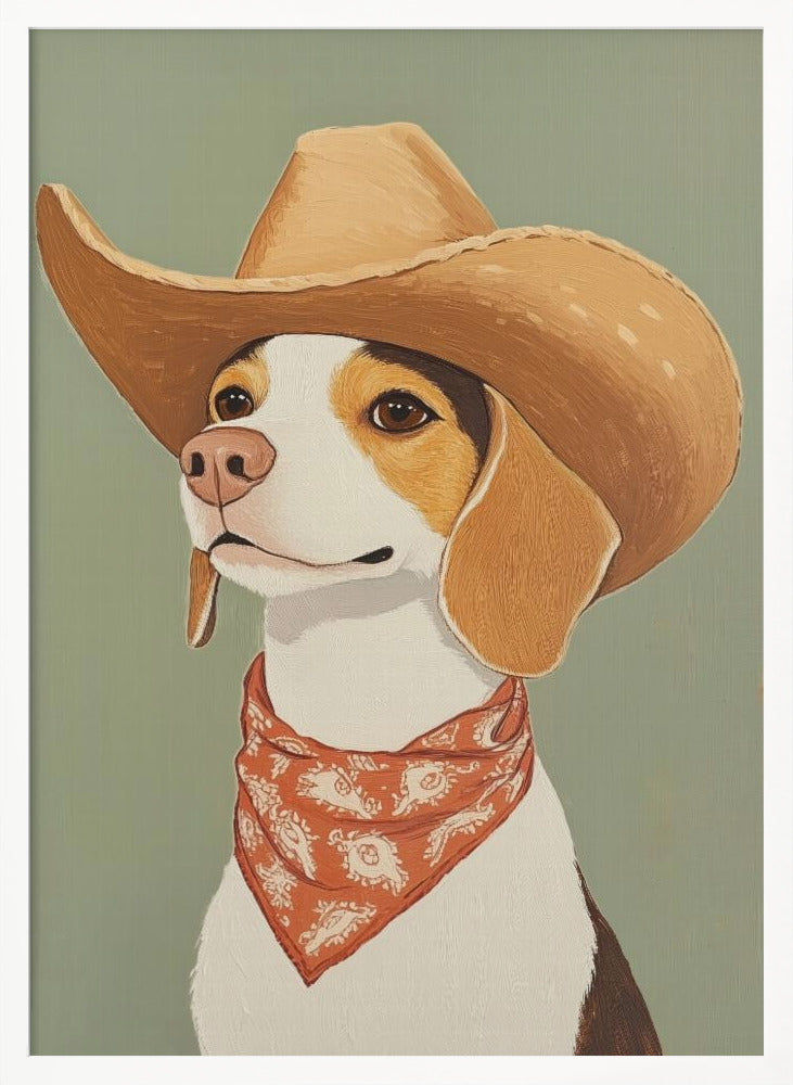 Perro Beagle Vaquero  ·  cuadro de decoración