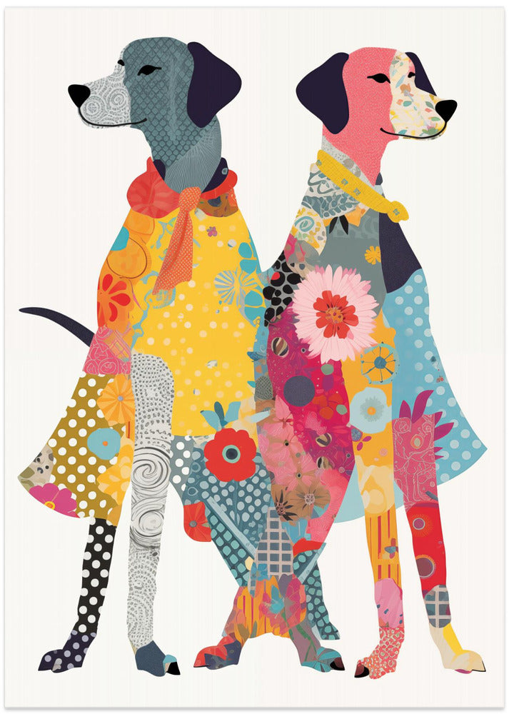 Perros coloridos  ·  cuadro de decoración
