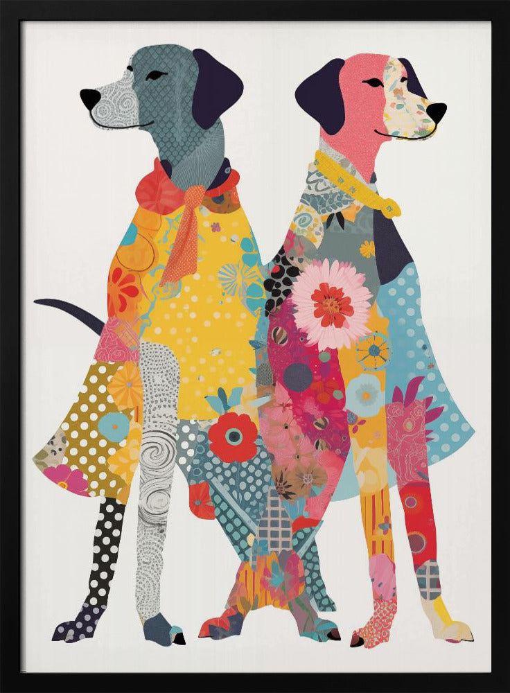 Perros coloridos  ·  cuadro de decoración