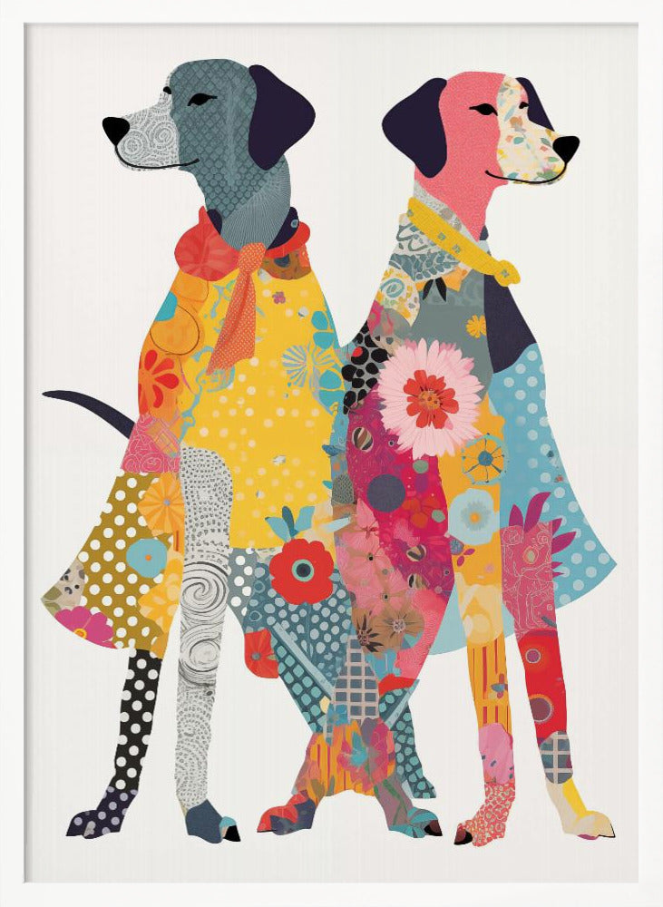 Perros coloridos  ·  cuadro de decoración