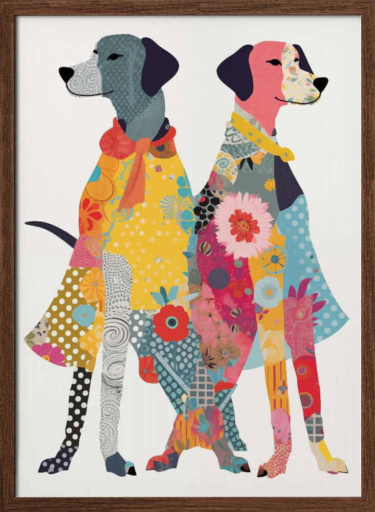 Perros coloridos  ·  cuadro de decoración