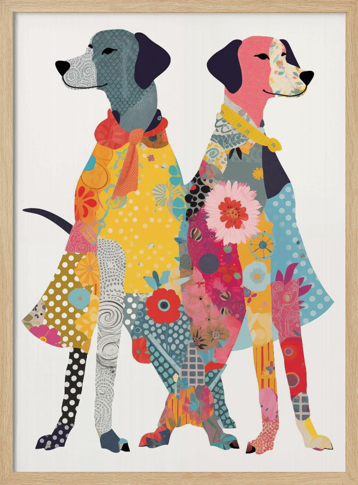 Perros coloridos  ·  cuadro de decoración