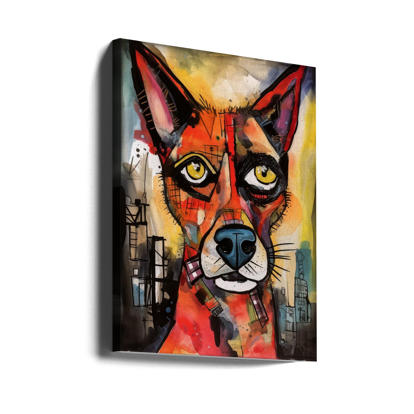 El perro de color  ·  cuadro de decoración