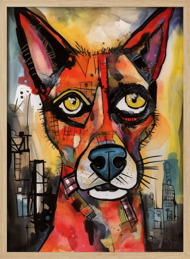El perro de color  ·  cuadro de decoración